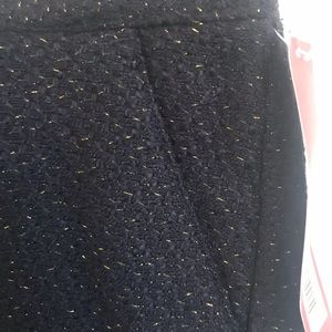 Tweed Navy and Gold Skirt Size 16